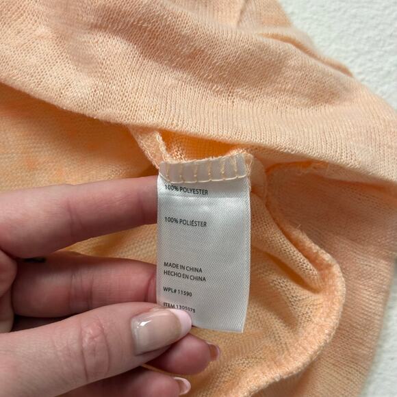 Weatherproof Vintage Light Peach Sheer Hoodie, Size Small - Picture 6 of 7